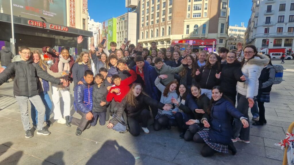 Élèves du lycée Sacré Cœur en mobilité à Madrid en janvier 2025