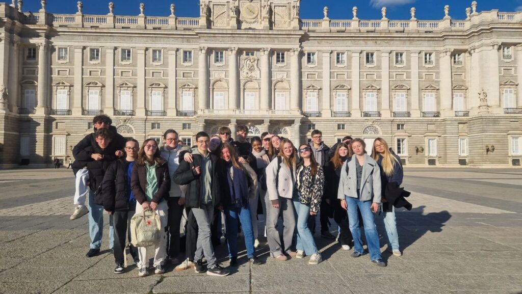 Élèves du lycée Sacré Cœur en mobilité à Madrid en janvier 2025